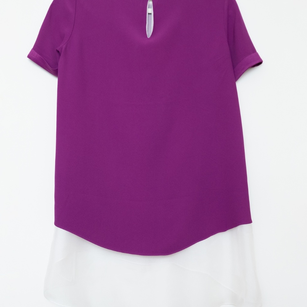 Ralph Lauren Collection - LUCINDA SILK-LAYER TOP - Picture 5 of 7
